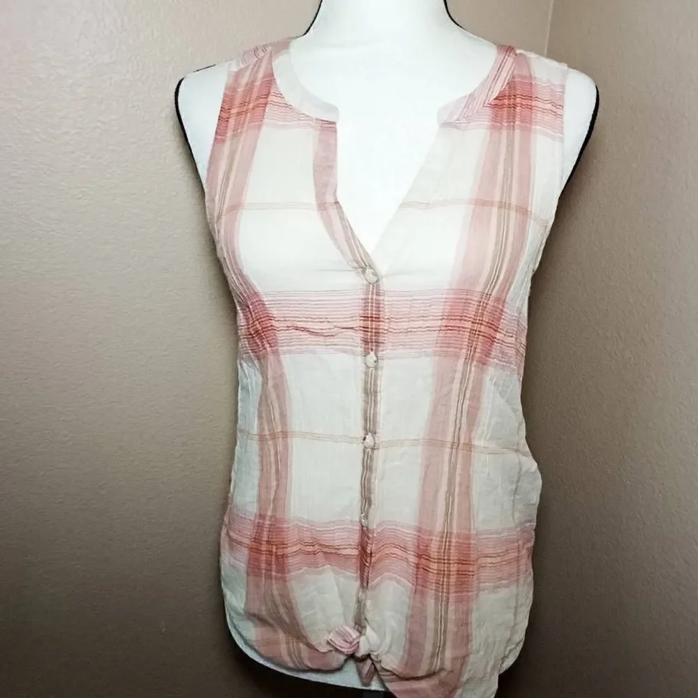 Lucky Brand Gauze Button Down Top - Picture 2 of 9
